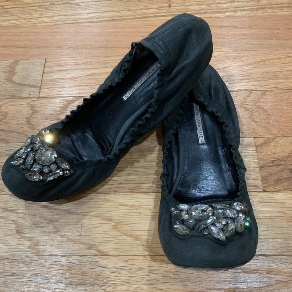 Vera Wang Lavender Jeweled Flats - 8